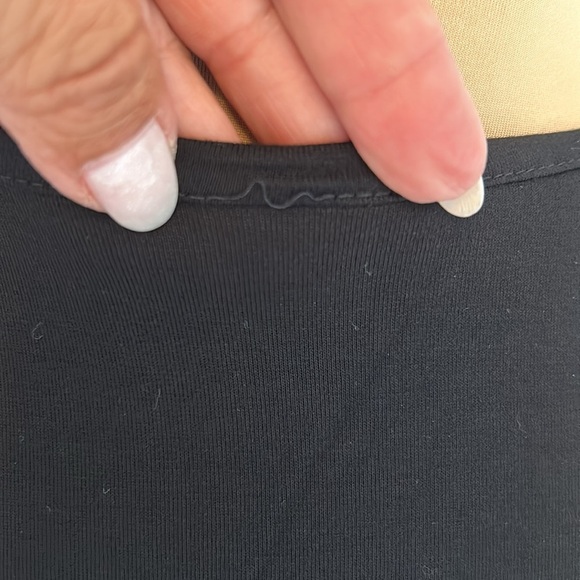 Eileen Fisher Black Tencel Stretch Shift Dress - Picture 5 of 7